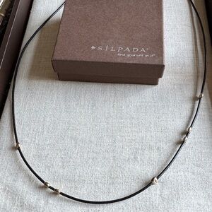 Silpada Elegant Black Necklace with Gold Accents